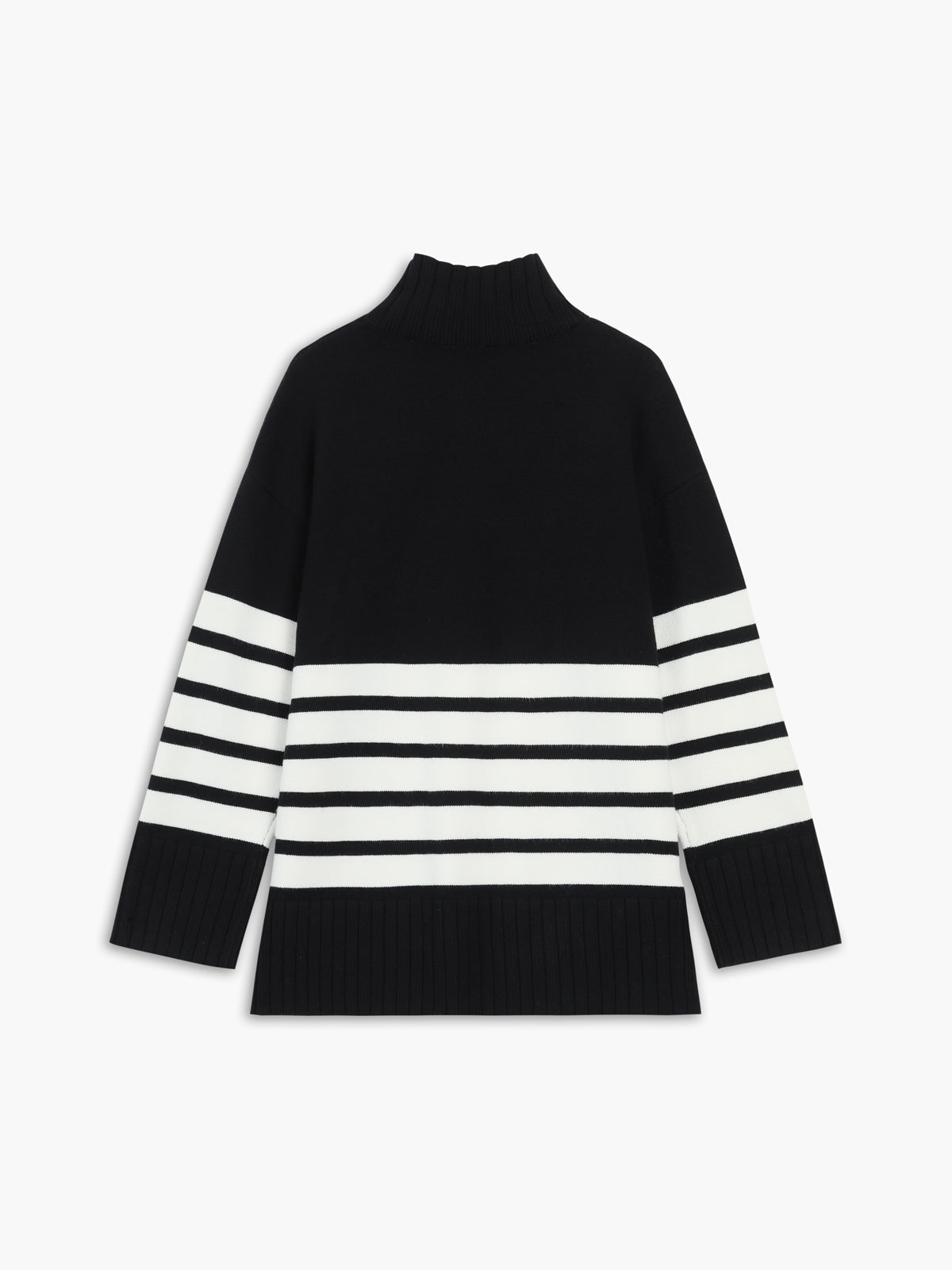 Jenny | Miss Paris Mock Neck Stripe Sweater